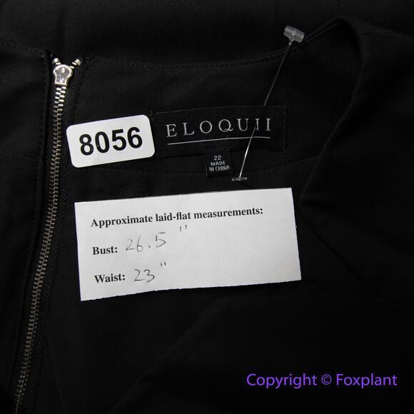 New! Eloquii Sheath Dress with Cut Out star Neckline exposed zipper, size 22 - Picture 11 of 16